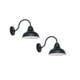 thumbnail image 1 of Project Source Barn light 2 -Pack 9.45-Inches H Matte Black Hardwired Outdoor Wall Light, 1 of 7