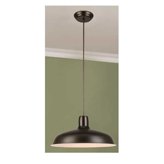 Project Source Bronze Farmhouse Bell Medium Hanging Pendant Light