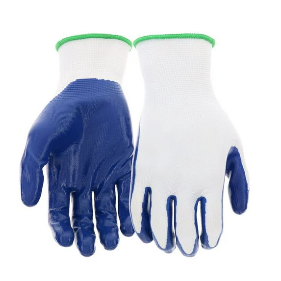 Project Source Large Blue Nitrile dipped Polyester 10 -Pairs