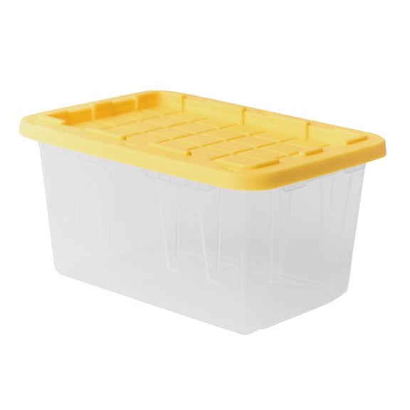 Project Source Teeny Commander X-Small Clear Stackable Tote with Standard Snap Lid