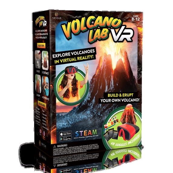 Project Volcano Lab VR Science Kit, Interactive Steam Learning Activity with Book