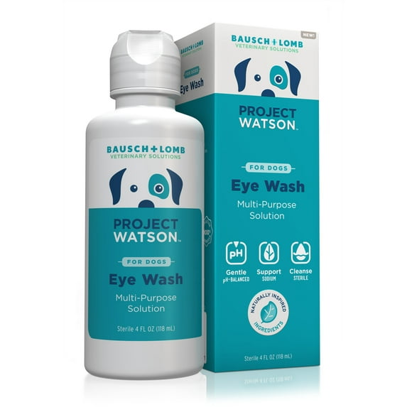 Project Watson Eye Wash for Dogs, Help Remove Tear Stains & Support Eye Health, 4 Fl Oz