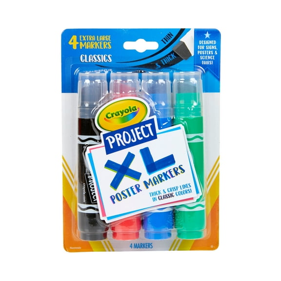 Project XL Poster Markers, Classic, 4 Count | Bundle of 5
