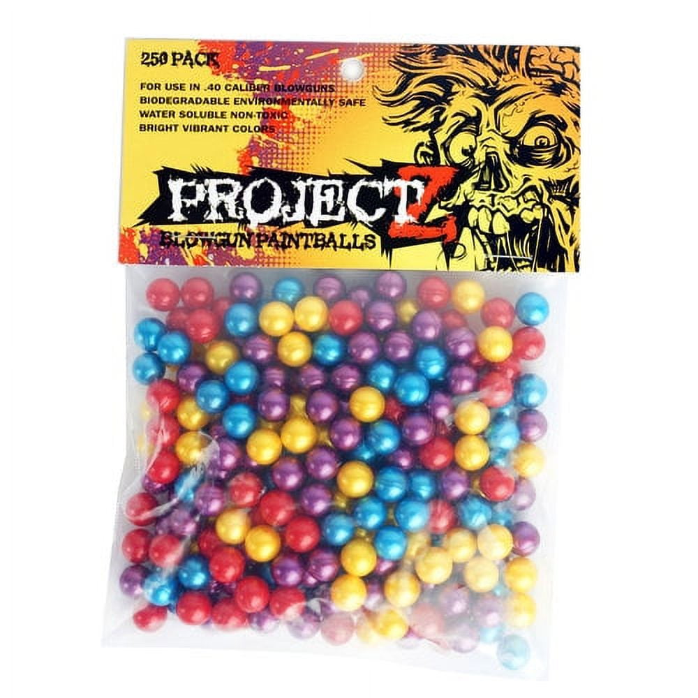 Project Z .40 Cal Paintballs for Blow Gun, 250ct