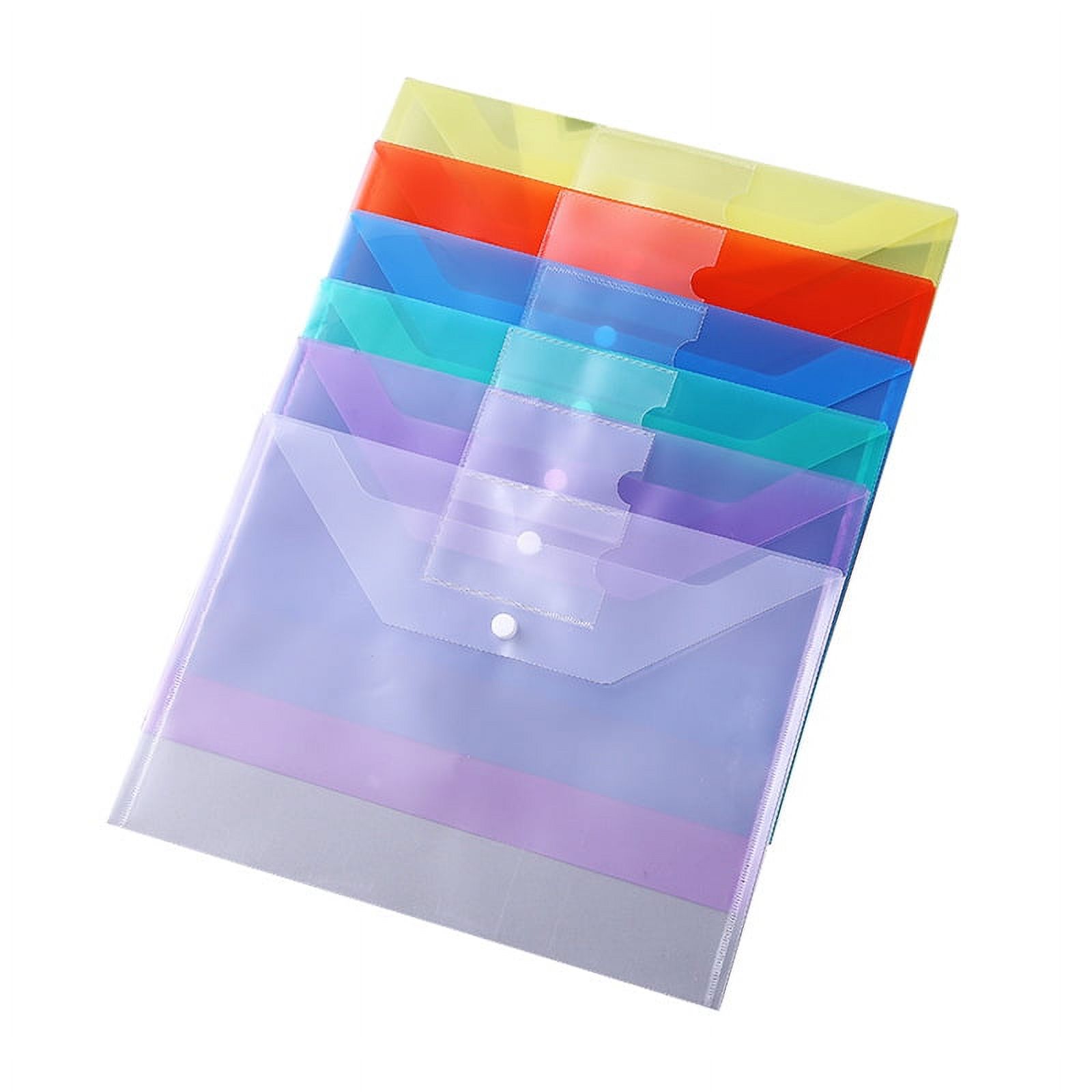 Project folders a4 plastic 6Pcs Documents Envelopes Button File Bags