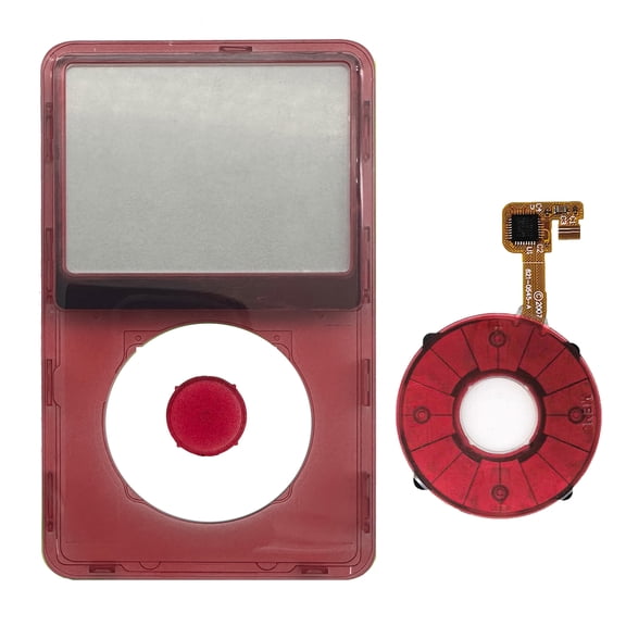 ProjectChase Clear Red Center Button Faceplate for iPod Classic 6th 7th Generation