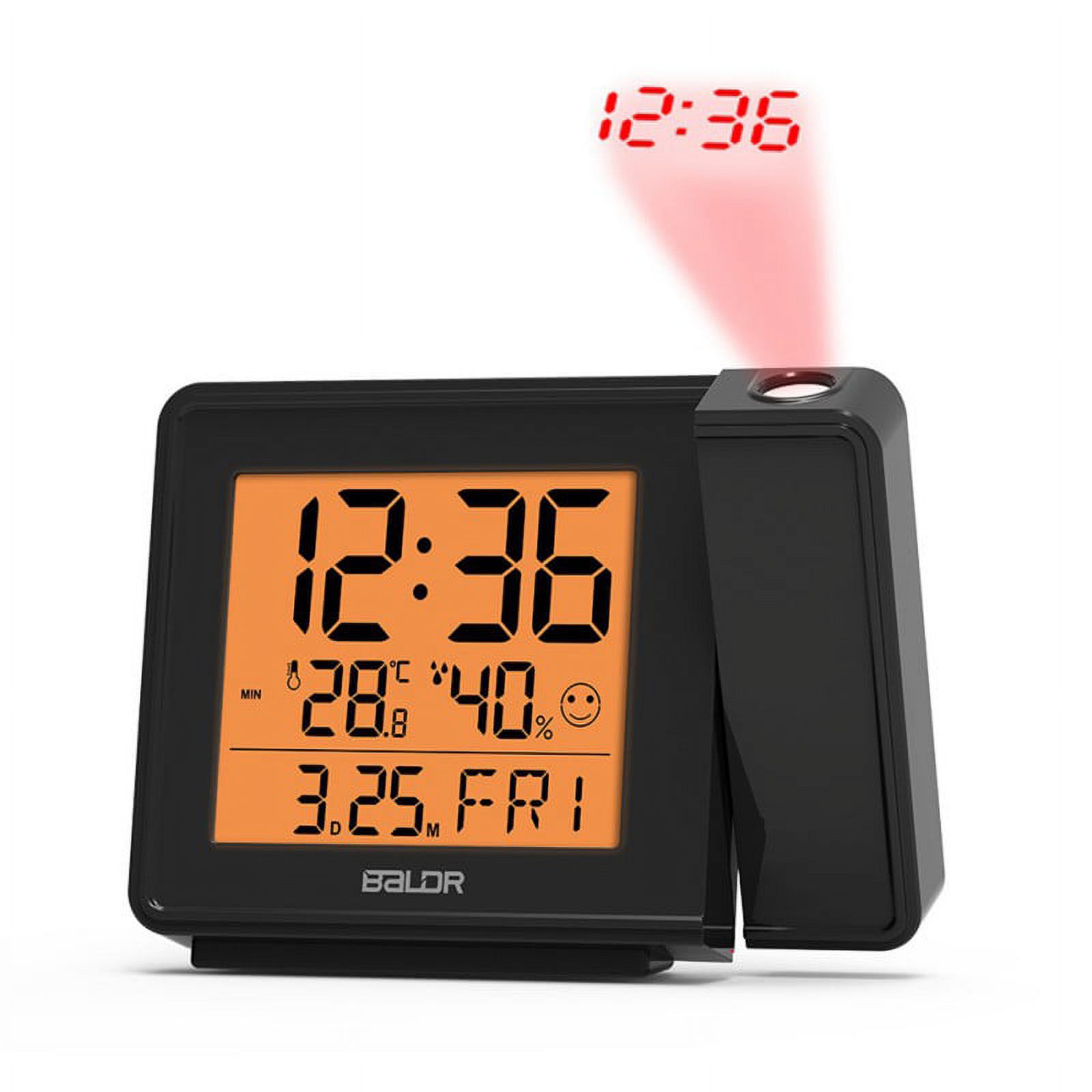 Projection Alarm Clock, Atomic Clock Project Time On Ceiling Adjustable