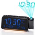 Projection Alarm Clock for Bedroom Projects Time on Wall Ceiling
