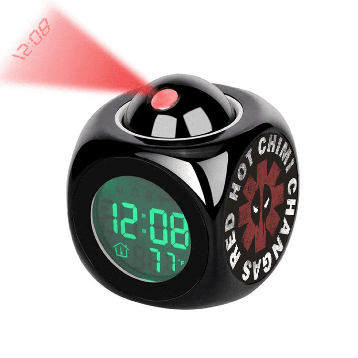 Projection Alarm Clock, Cartoon Deadpool Pattern Digital Alarm Clock ...