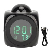 Projection Alarm Clock,Clock Projector on Ceiling Voice Timing Digital LED Display for Bedroom,Bedside,Office