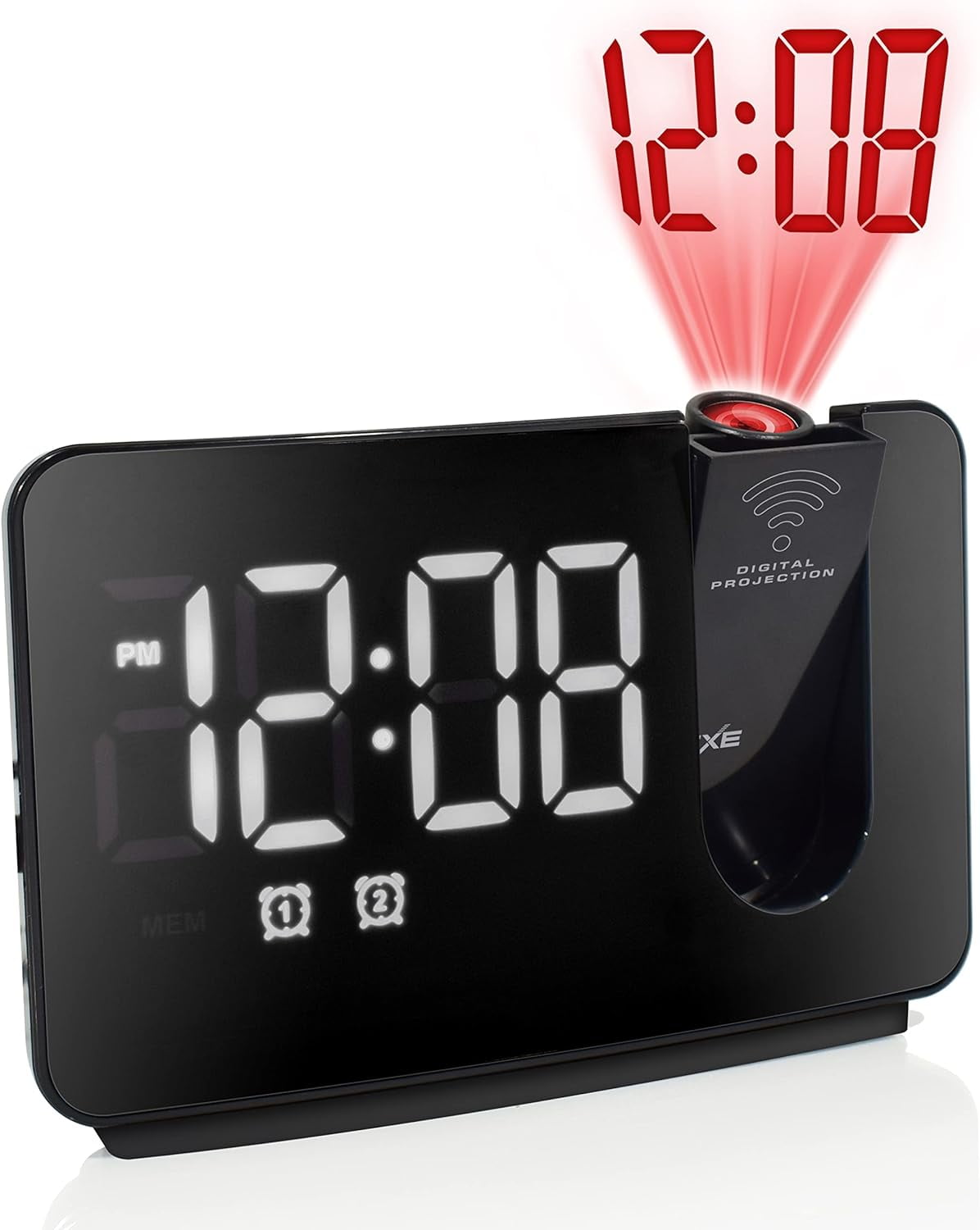 Projection Alarm Clock For Bedroom LED Clock Projection On Ceiling ...