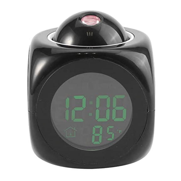 Projection Alarm Clock,Led Alarm Projector Clock with on Ceiling LCD Wall Travel Voice Talking Projection 20s Temperature Display 10mins Snooze for Home (Power Cord Not Included)