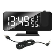 Projection Alarm Clock,Led Screen Alarm Loud Dual Alarm Clock Led Screen Clock Heavy Kid Clock Radio Loud Alarm Clock Yorten Zdhf Dsfen