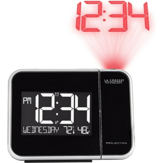 Projection Alarm Clock with Temperature & Humidity Display