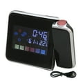 thumbnail image 1 of Projection Alarm Clock with Weather Station - LED Digital, 180° Rotatable, Temperature/Humidity/Date Display, Snooze, USB Line, for Home, 1 of 2