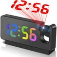 thumbnail image 1 of Projection Alarm Clocks for Bedrooms,LED Digital Clock with 180° Rotatable Projector on Ceiling Wall,Snooze Model,12/24H,2-Level Brightness Indoor Temperature for Heavy Sleepers Adults, 1 of 8