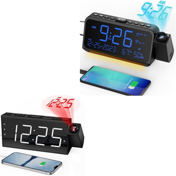 Projection Alarm Clocks for Bedroom Ceiling