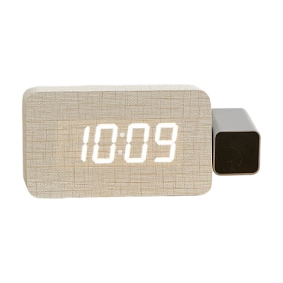 Projection Clock for Bedroom Ceiling, Alarm Clocks with 180° Rotatable Projector, Dates,Time and Night Light