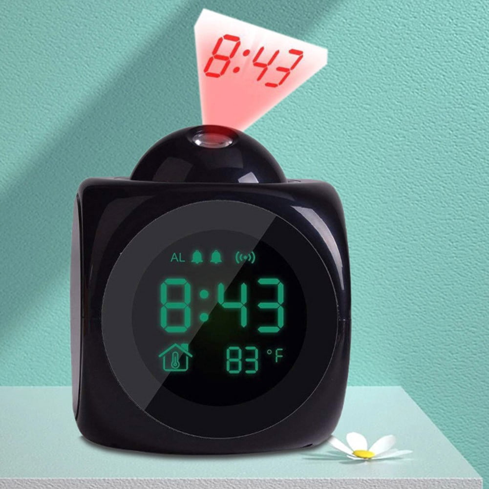 Projection Clock for Bedroom Ceiling-Night Stand Digital LED Projector ...