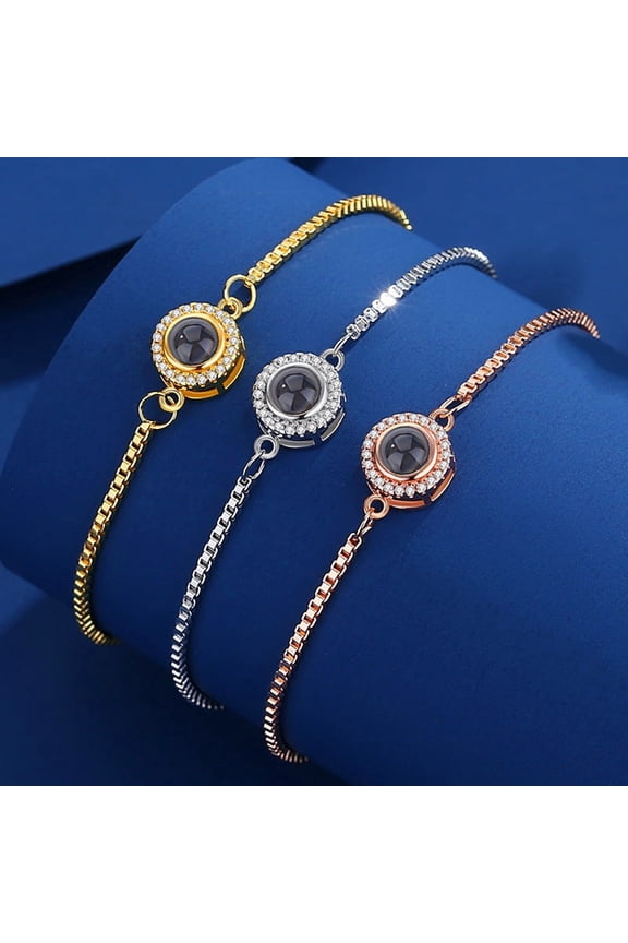 Projection Handpiece Color Picture Photo Nano I Love You Bracelet