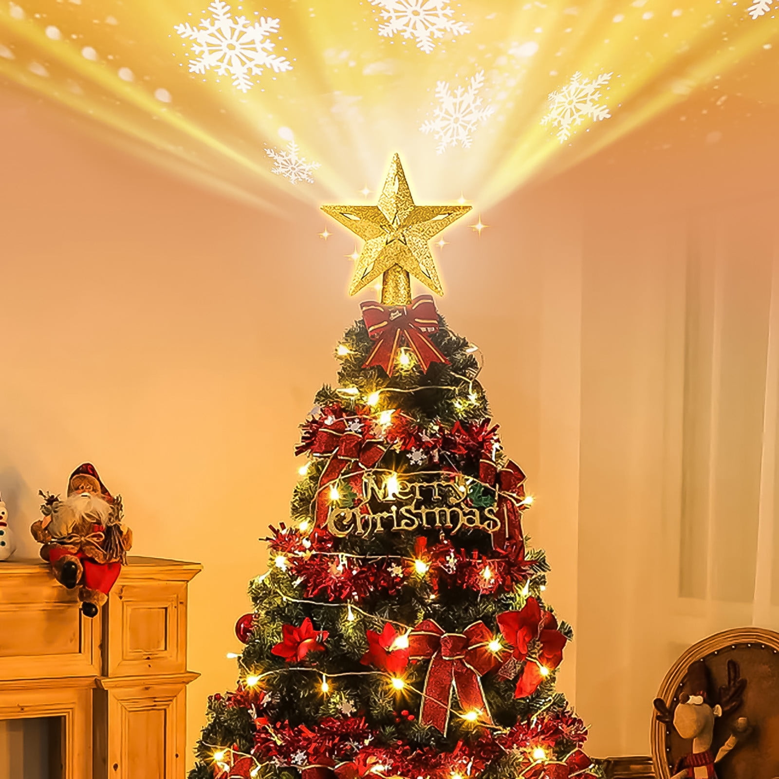 Projection Lamp LED Rotating Light Effect Projection Christmas Tree