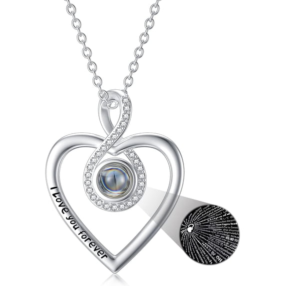 Projection Necklace Picture Necklace Photo Necklace Christmas Jewelry Gifts for Women Mom Mother Wife
