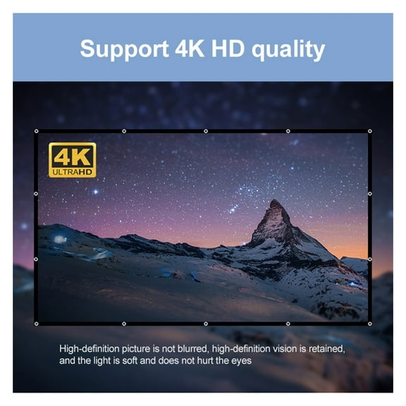 Projection Screen 16:9 Metal Anti Light Curtain 100 120 150 Inche Home Office Movie Screen Portable Foldable Projector Screen ,Anti-CreaseHomeTheater