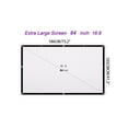 thumbnail image 1 of Projection Screen 84 inch 16:9 HD Foldable Anti-Crease Portable Projector Movies Screen for Home Theater Outdoor Indoor Support Double Sided Projection, 1 of 1