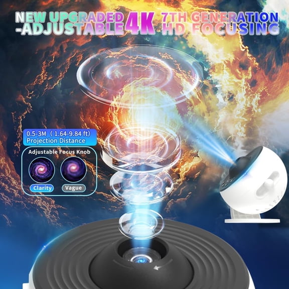 Projector - 13 in 1 Planetarium  Projector for Bedroom Night Light, Ultra  Starry , 4K Replaceable Discs, 360 Rotation, Best Gift for Kids & Decorations