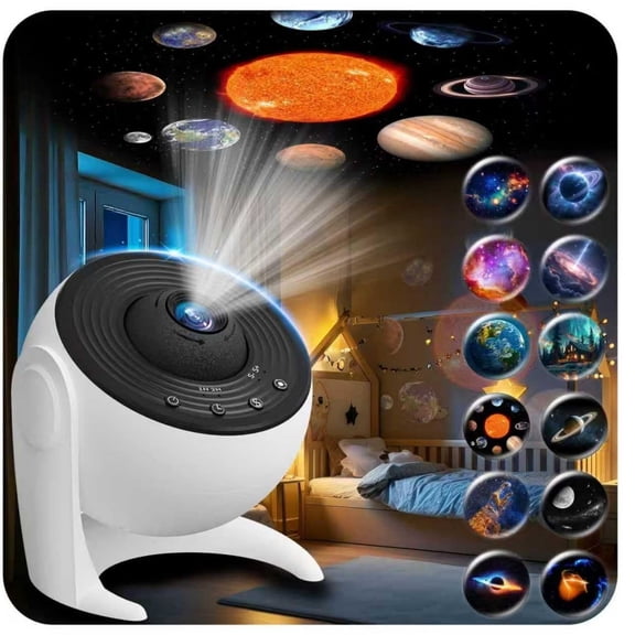 Projector for Bedroom, 13 in 1 Planetarium Star Projector with Solar System & Constellation, 360 Rotating Galaxy Light Projector, Space Night Light Projector for Adults Gifts
