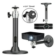 Projector Ceiling Mount, Projector Stand, Universal Extendable Video Projector Wall Mount Bracket with Adjustable Height, Load 11 lbs Length 7.08" 360 Degree Rotation