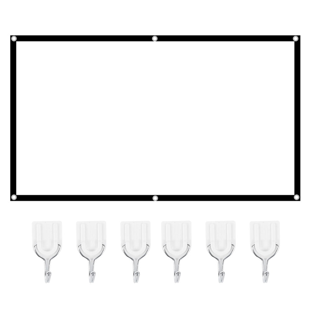 Projector Curtain, 16:9 Portable HD Projector Screen Foldable ...