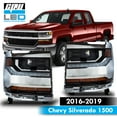 thumbnail image 1 of Projector Headlights LED DRL For 2016-2019 Chevy Silverado 1500 Chrome Pair Set, 1 of 6