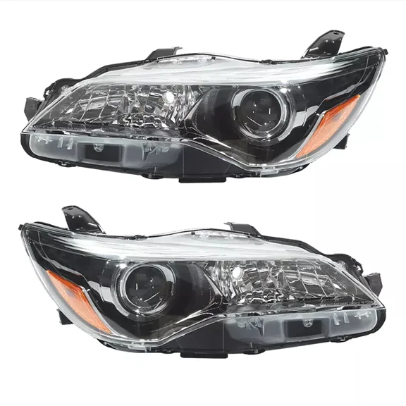 Projector Headlights Pair For 2015 2016 2017 Toyota Camry Black Housing 15 16 17