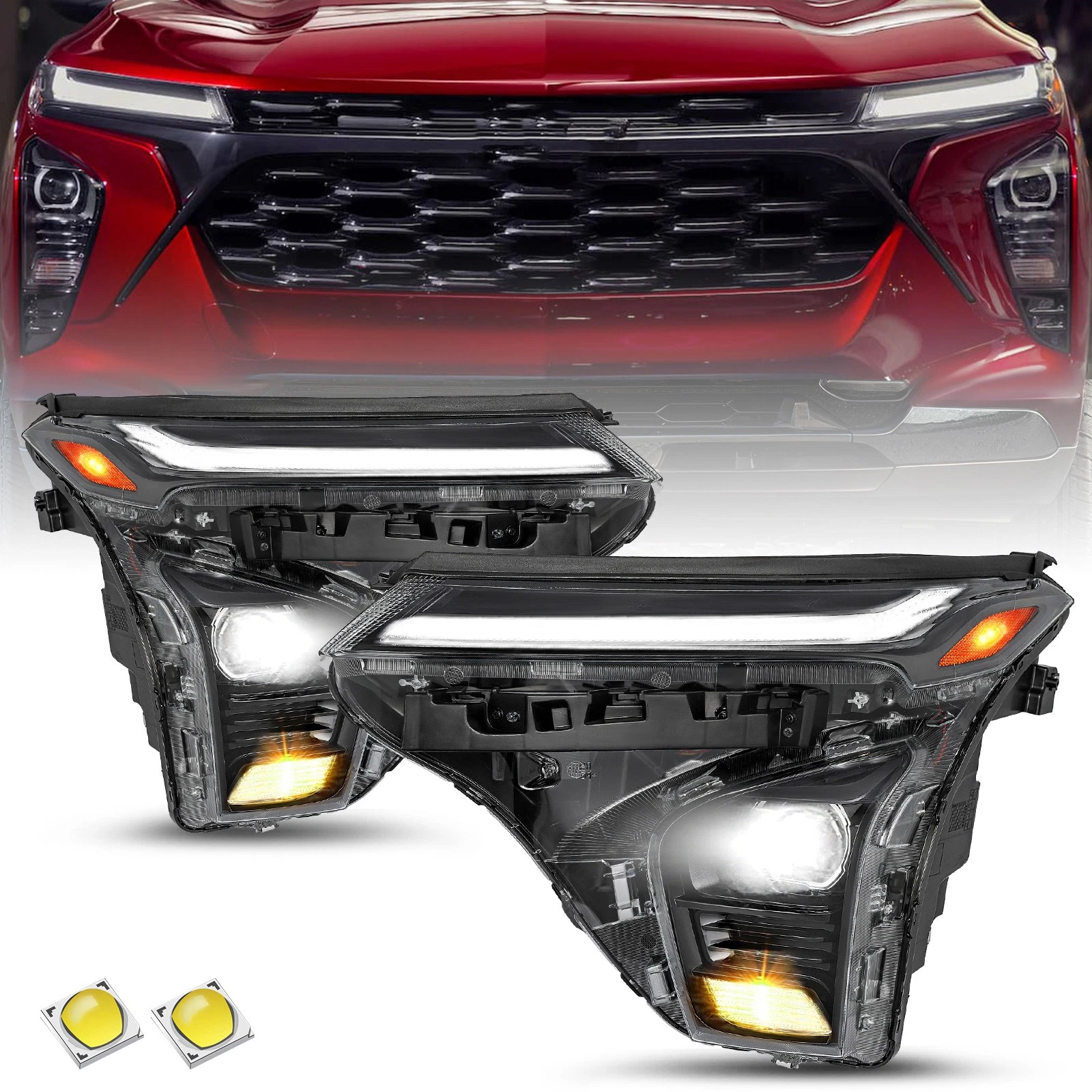 Projector Headlights w/ LED DRL For 2024-2025 Chevy Trax LT/2RS/Activ ...