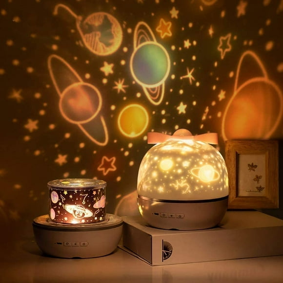 Projector Lamp for Kids, Nursery Baby Night Light with Romantic 360  Rotating Degrees, 6 Films Rechargeable Starry Projector Light Gift for Kids Baby Bedroom