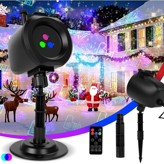 Projector Lights Outdoor, Motion Laser Star Shower, Bliss Lights with Remote Control, Waterproof, Firefly Decor for Tree Yard Garden Home, Red Green Holiday Party Landscape Decoration