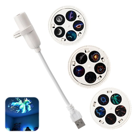Projector, Moon Galaxy Night Light for Bedroom (5 Patterns) | Led Starry Sky Lamp with 360 Degree Flexible Gooseneck, Usb Powered Galaxy Light for Home Decor Sleep Mood Lighting