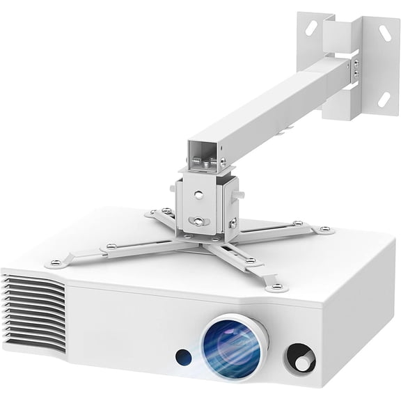 Projector Mount Tray, Extending Wall Ceiling Projection Bracket, White