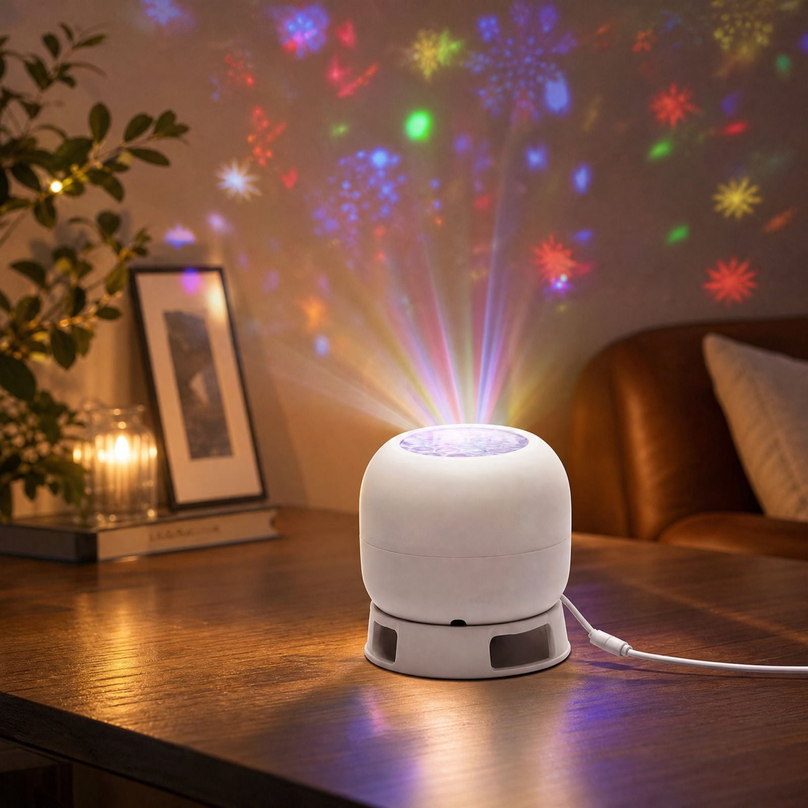 Rotating Go Lights Projector Night Light Rotating,Usb Powered Dynamic Lighting Decor ...