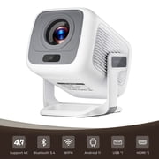 Mini Projector with WiFi and Bluetooth 4K 1080P Support with 180 Adjustable Stand, Home Video Projector Compatible for Laptop, PC, Smartphone