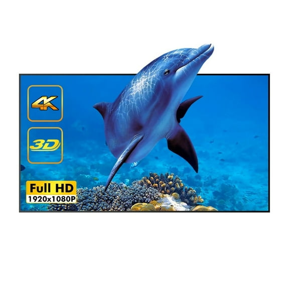 Projector Projection Portable Screen 100inch 120inch 16:9 Foldable Front Rear For Movie Game Home Theater ,Not Opaque Projection