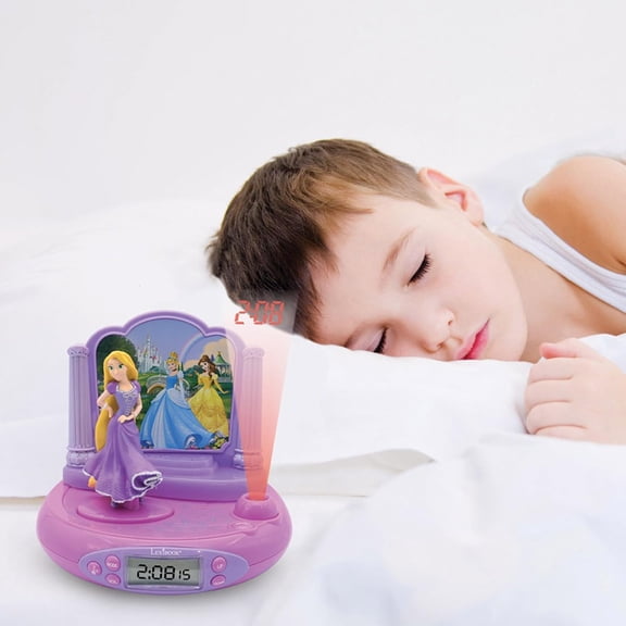 Projector Radio Clock with Night Light and Sound Effects for Kids Room