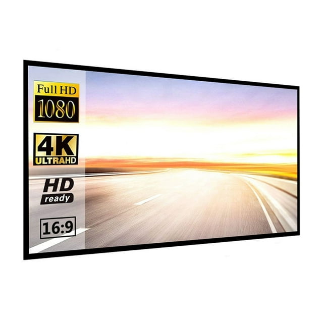 120 Inch Projector Screen 2025 Upgraded- Black Backing, Straight Edges Foldable Washable And Wrinkle Free For Indoor Home Theater And Outdoor Cinema White 16 9 By Iolieo
