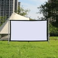 thumbnail image 1 of Projector Screen 130 /110 Inch, Movie Projector Screen 16:9 Foldable Portable Wrinkle Indoor Outdoor Projection For Home, Party, Office, Classroom,Clearance, 1 of 6