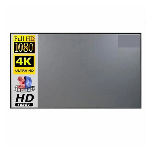 Projector Screen 60-133 Inch 16:9 Metal Grey Anti-light Portable Foldable Reflective Screen For Home Theater Home Party ,Wrinkle-Resistant Design