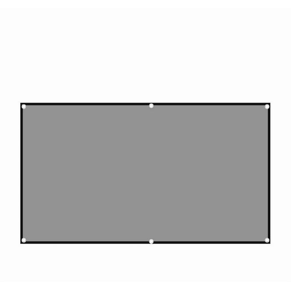 Projector Screen 60-133 Inch Grey Anti-Light 16:9 Black Border with Holes Home Outdoor ,Wrinkle-Free