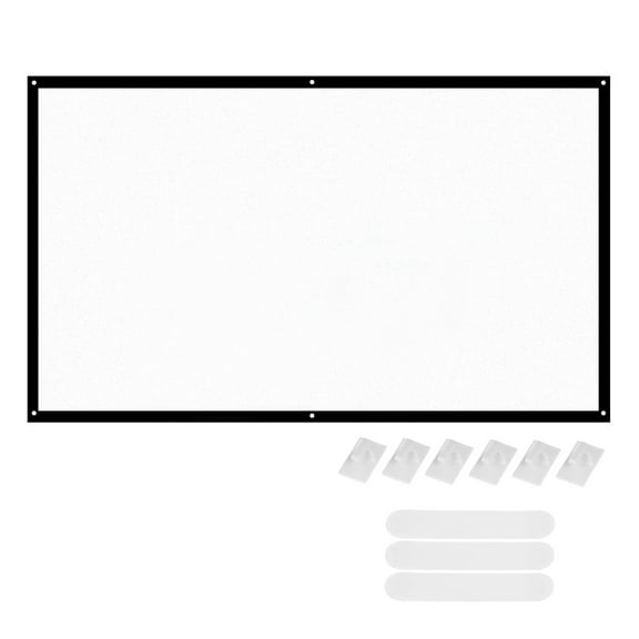 Projector Screen,84 Inch Portable Screen Movies Indoors Mounted Theater Office Wall Mounted H84 84'' White Office 84'' Portable White 84 84'' Screen Inch Video Screen Indoors H84 Screen Inch