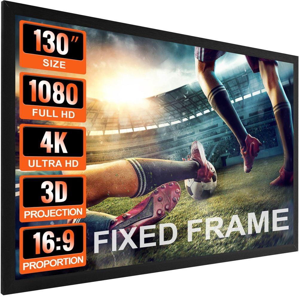 Photo Frame Projector Projector Screen Fixed Frame 130inch Diagonal 16:9 Movie Projector ...