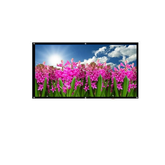 Projector Screen, Large Size Screen 300 Inch 16:9 3D Silver Projection Screen Fabric With Eyelets Easy Install For Home Party Backyard Stadium Park Outdoor ,Widely Applied